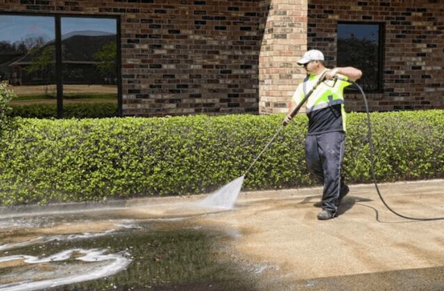 commercial concrete cleaning in temple